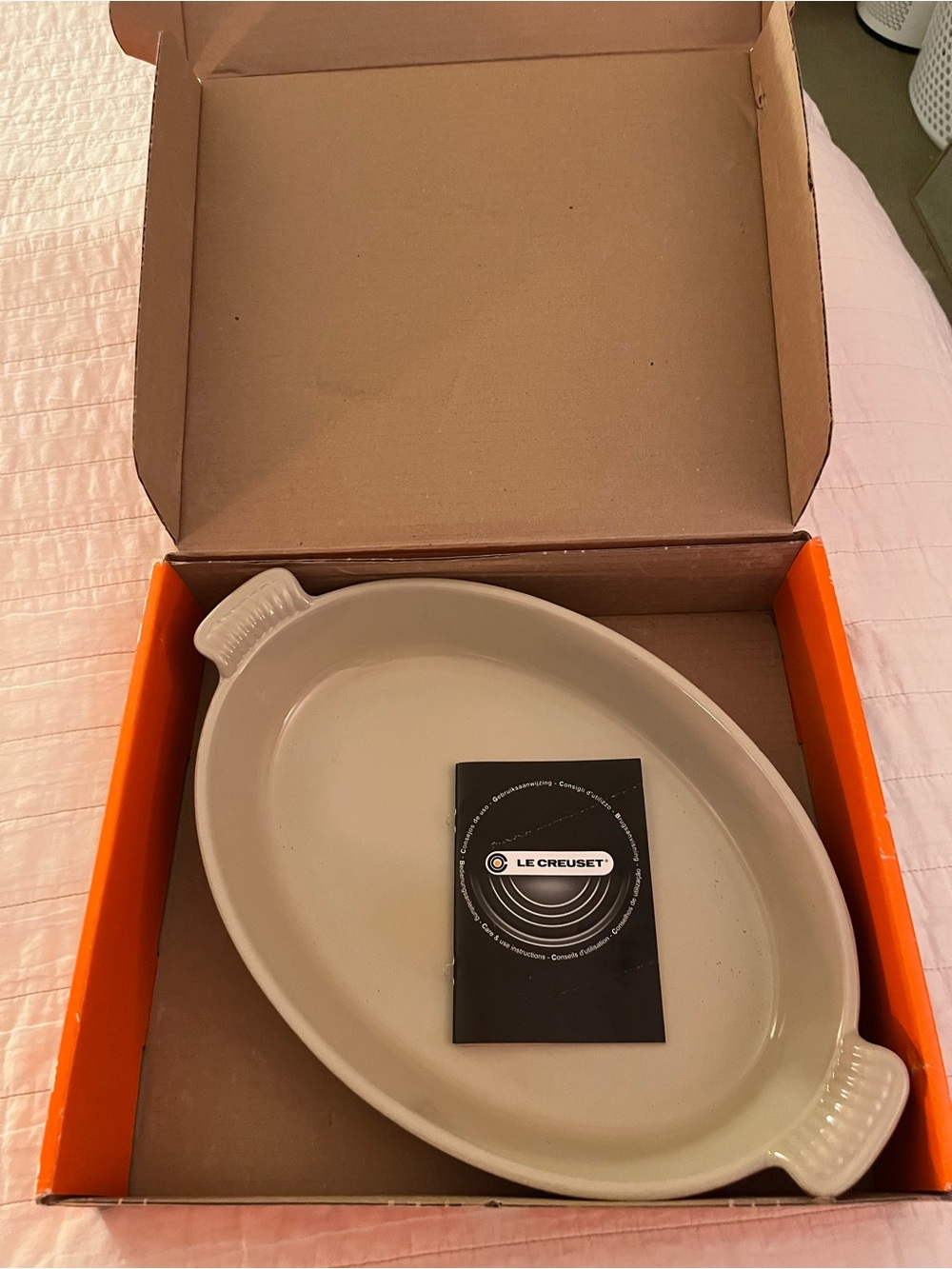 Le Creuset Orange Packaging Box with Label